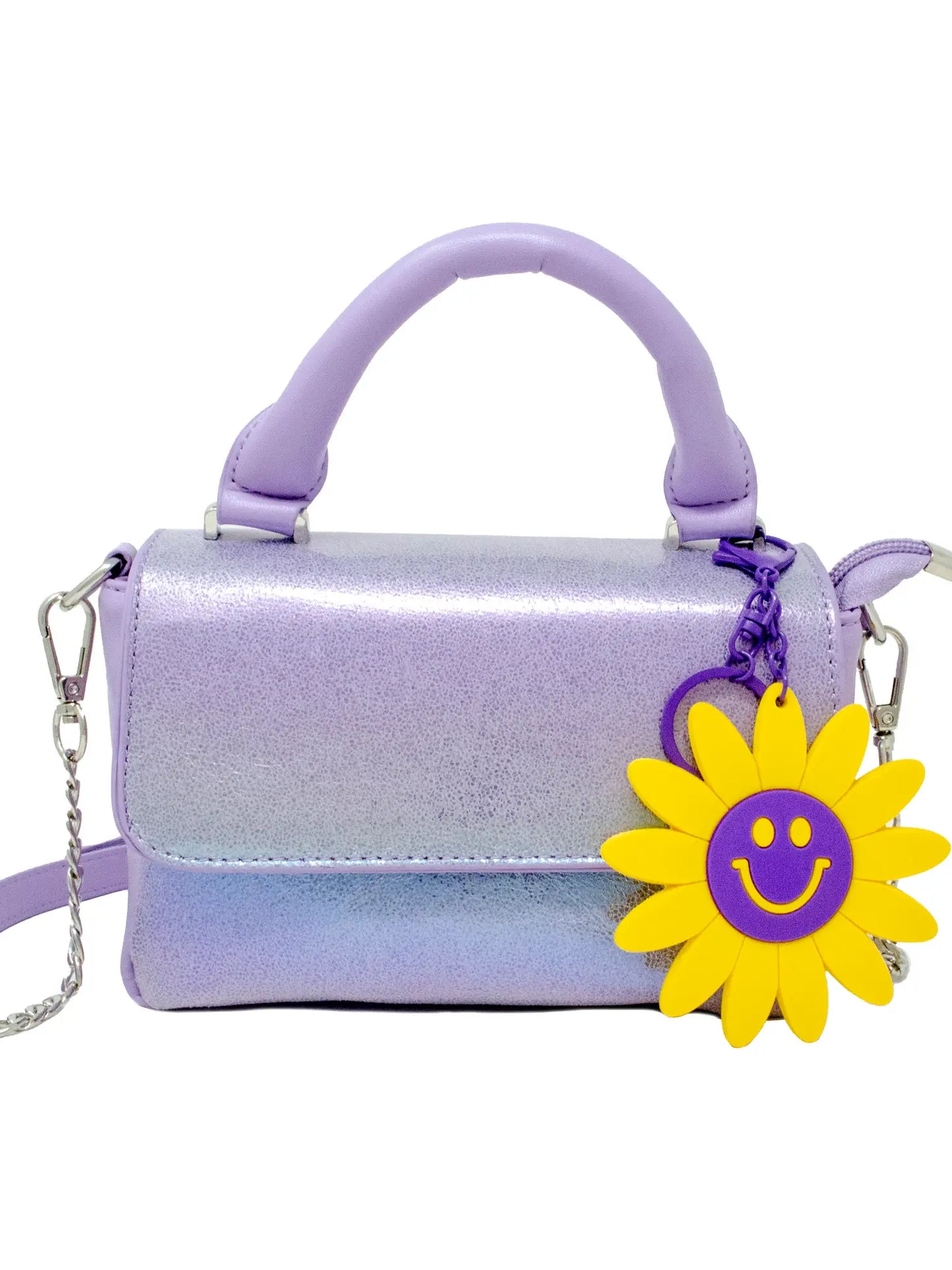 Shiny Baguette Smile Handbag