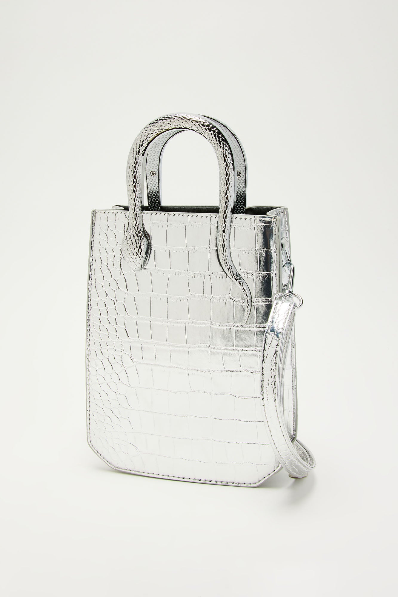 Slither My Way Handbag - Silver