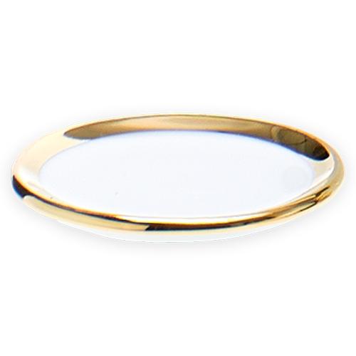 Bone SA S Porcelain Accessories Dish, 2.9" by Decor Walther Decor Walther White/Gold