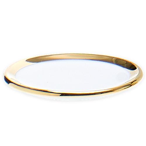 Bone SA L Porcelain Accessories Dish, 5.9" by Decor Walther Bathroom Decor Walther White/Gold