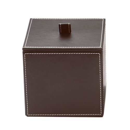 Brownie BMD1 5.7"h. Square Box with Lid by Decor Walther Decor Walther Brown