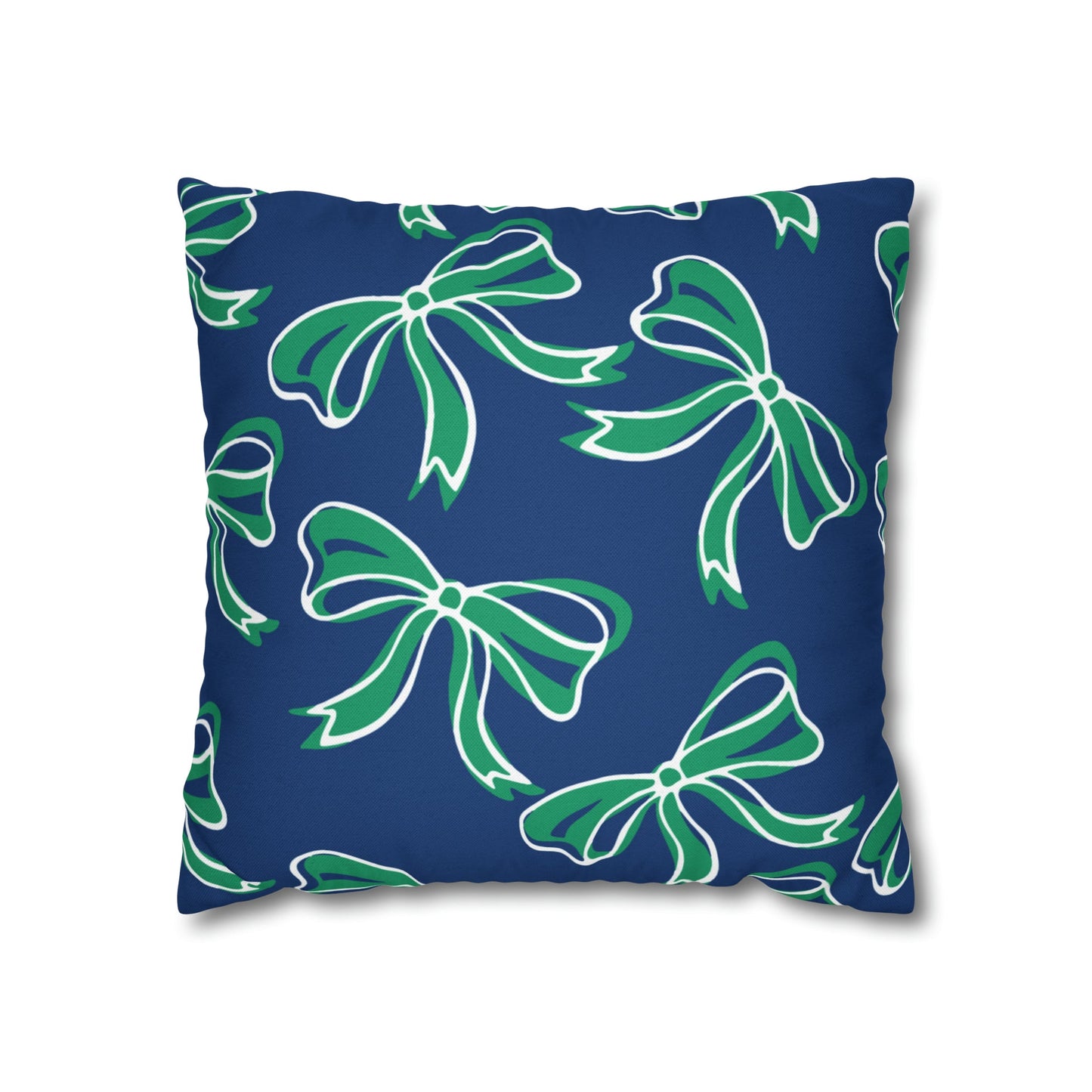 Trendy Bow College Pillow Cover - Dorm Pillow, Graduation Gift, Bed Party Gift, Acceptance Gift, College Gift, Florida Gulf Coast, FGCU