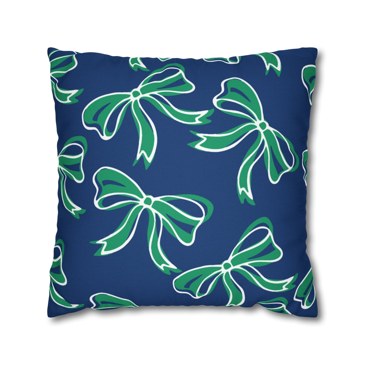 Trendy Bow College Pillow Cover - Dorm Pillow, Graduation Gift, Bed Party Gift, Acceptance Gift, College Gift, Florida Gulf Coast, FGCU