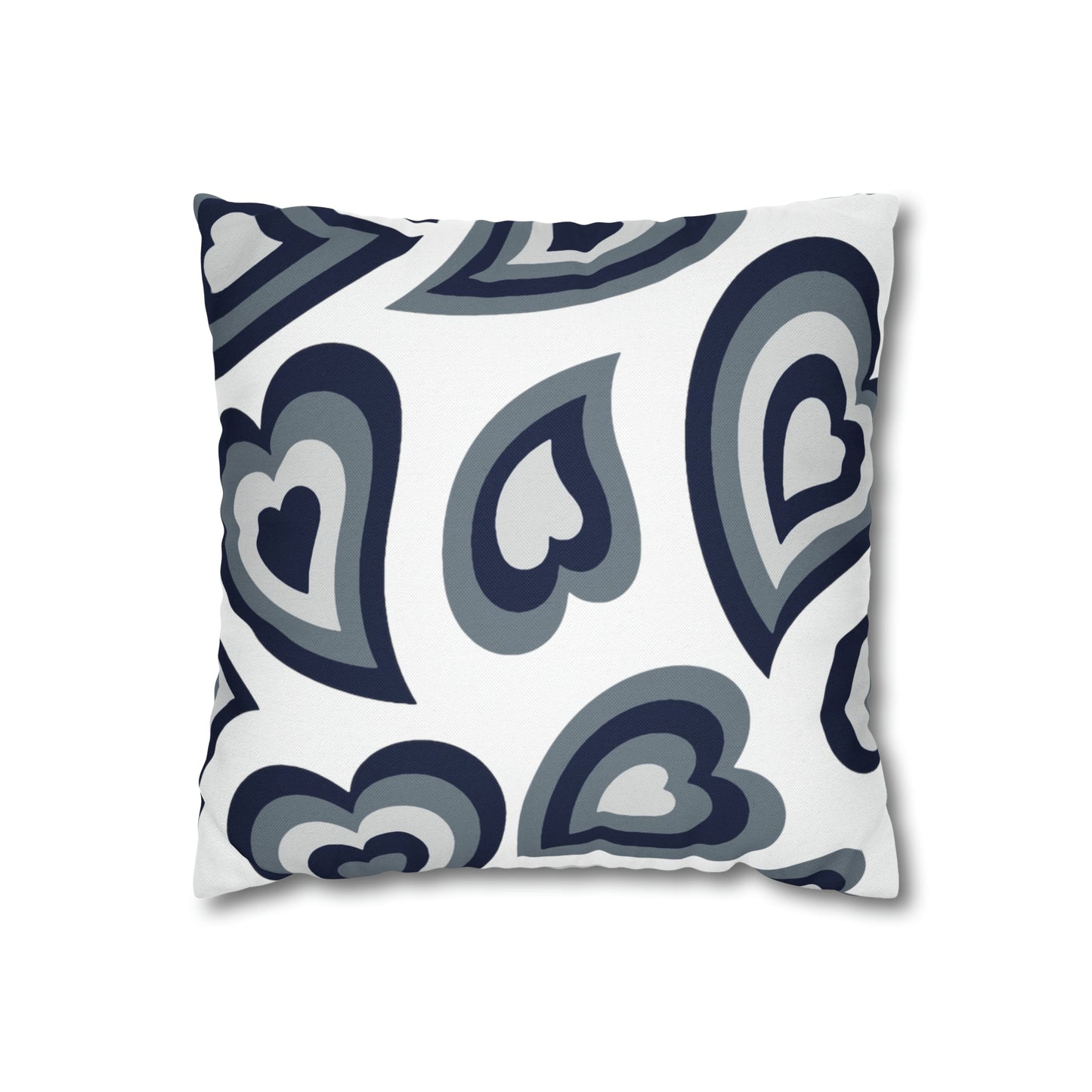 Retro Heart Pillow - Navy and Grey, Heart Pillow, Hearts, Valentine's Day, UConn Huskies, Playroom Decor, Bed Party Pillow, Dorm Pillow