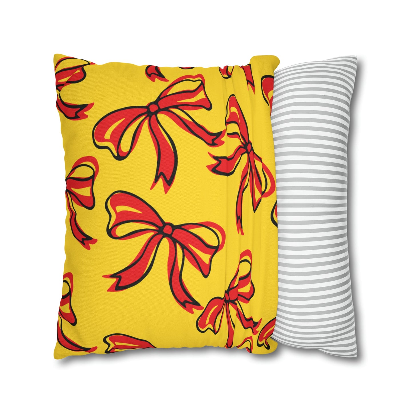 Trendy Bow College Pillow Cover - Dorm Pillow, Graduation Gift, Bed Party Gift, Acceptance Gift, College Gift, Maryland, Terps, Terrapins