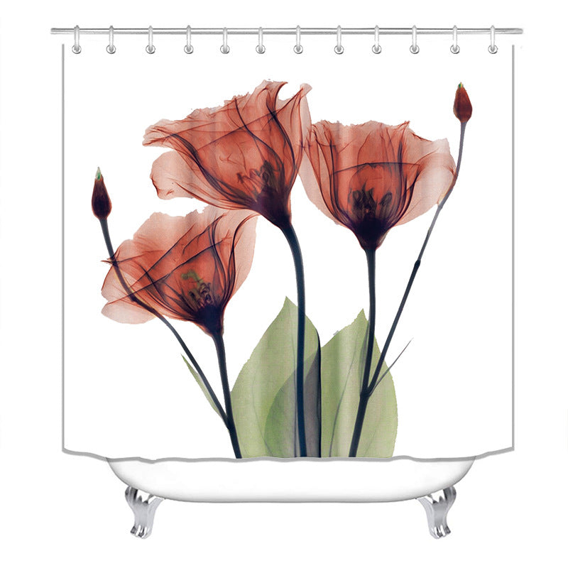 Simple Flower Series Shower Curtain