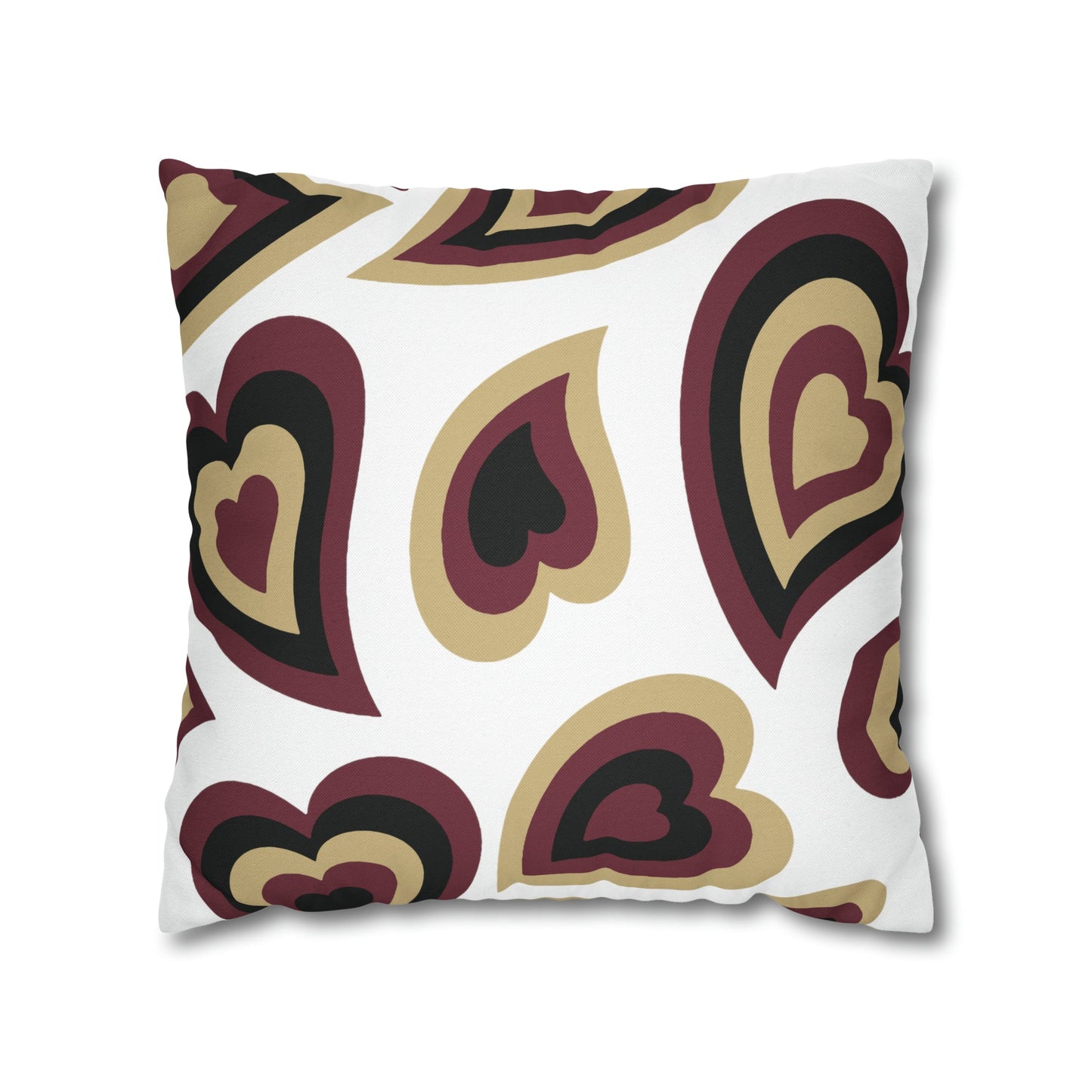 Retro Heart Pillow - garnet & gold, Heart Pillow, Hearts, Valentine's Day, FSU, Elon, Boston College, Bed Party Pillow, Camp, dorm decor,