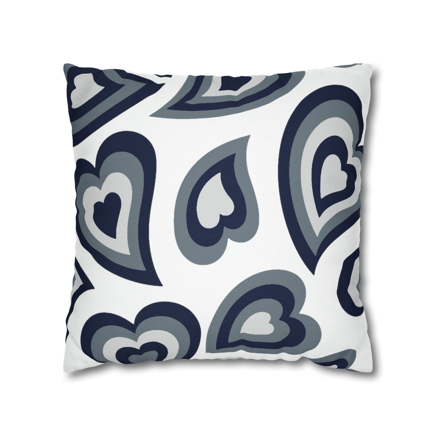 Retro Heart Pillow - Navy and Grey, Heart Pillow, Hearts, Valentine's Day, UConn Huskies, Playroom Decor, Bed Party Pillow, Dorm Pillow