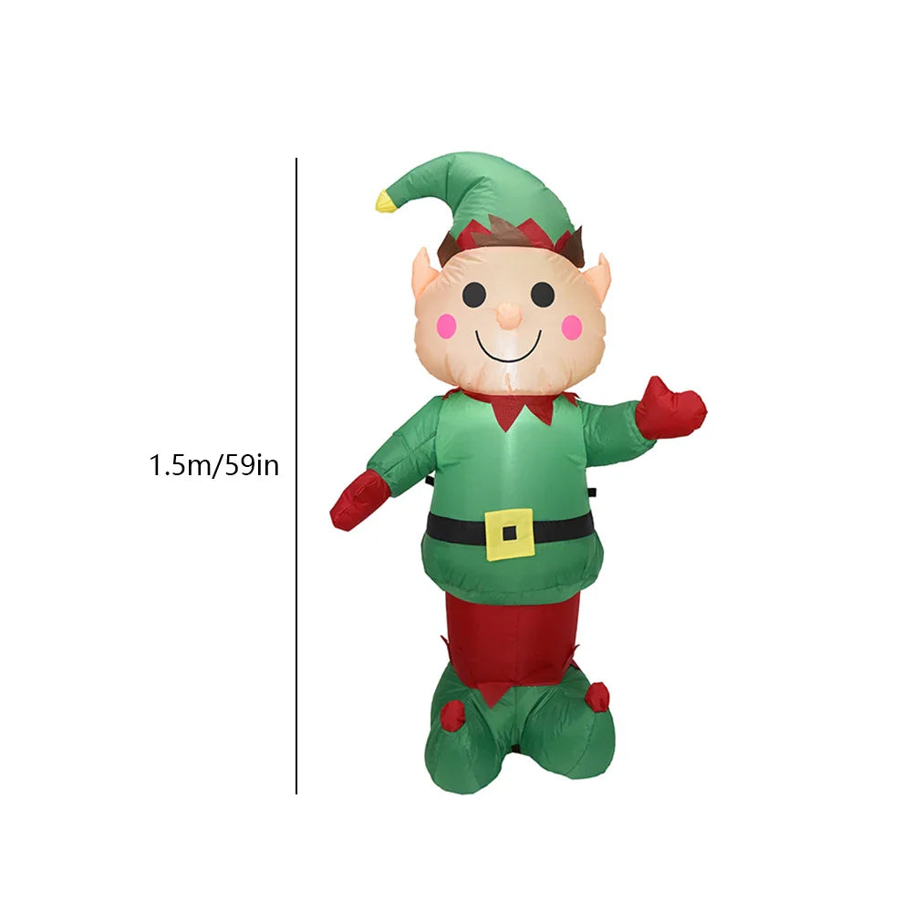 Christmas Inflatable Arch 2.4M Cartoon Xmas Atmosphere Arch with LED Light with Santa Claus&Snowman for Party Gatherings ShopOnlyDeal