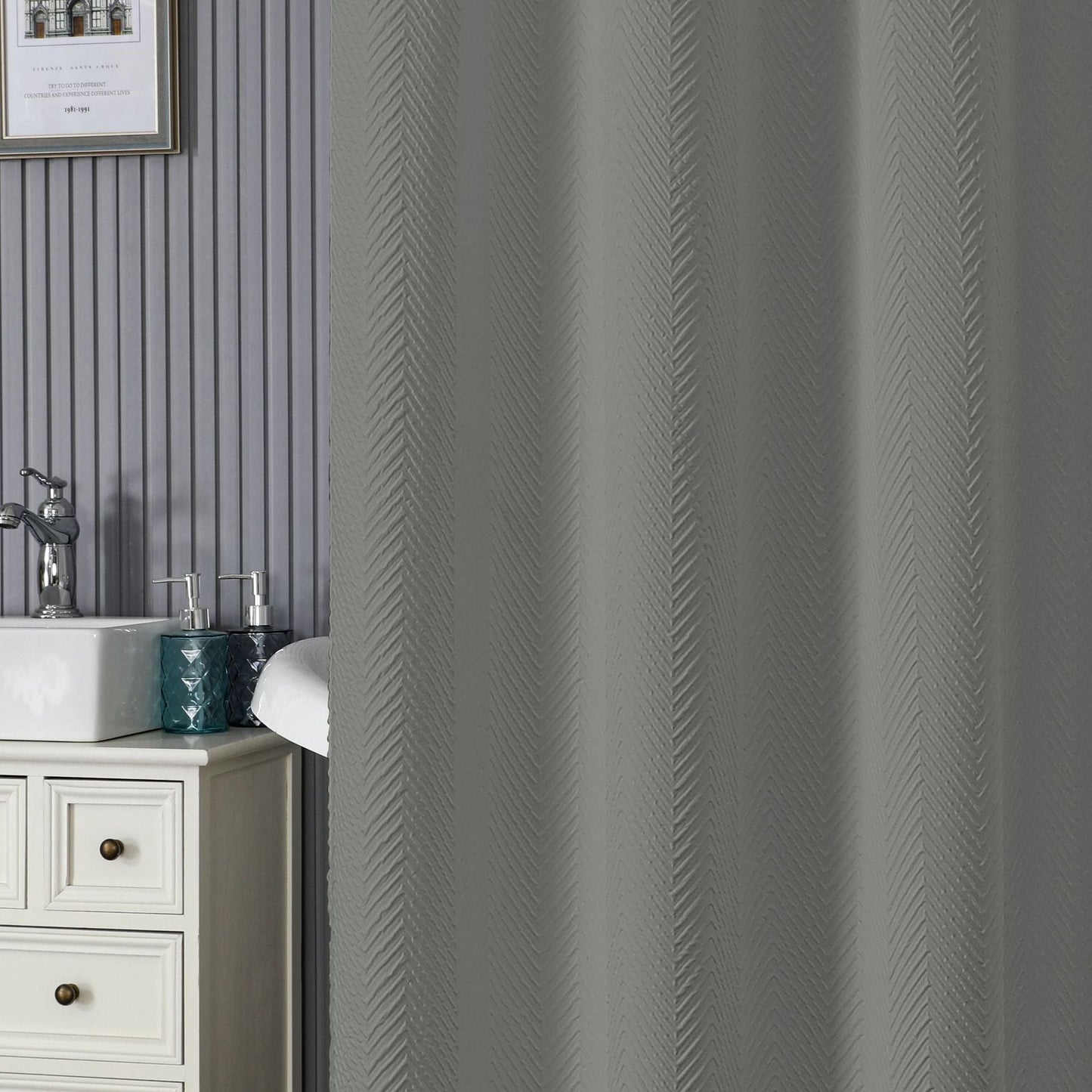 Composite Foaming Polyester Waterproof And Mildew-proof Shower Curtain