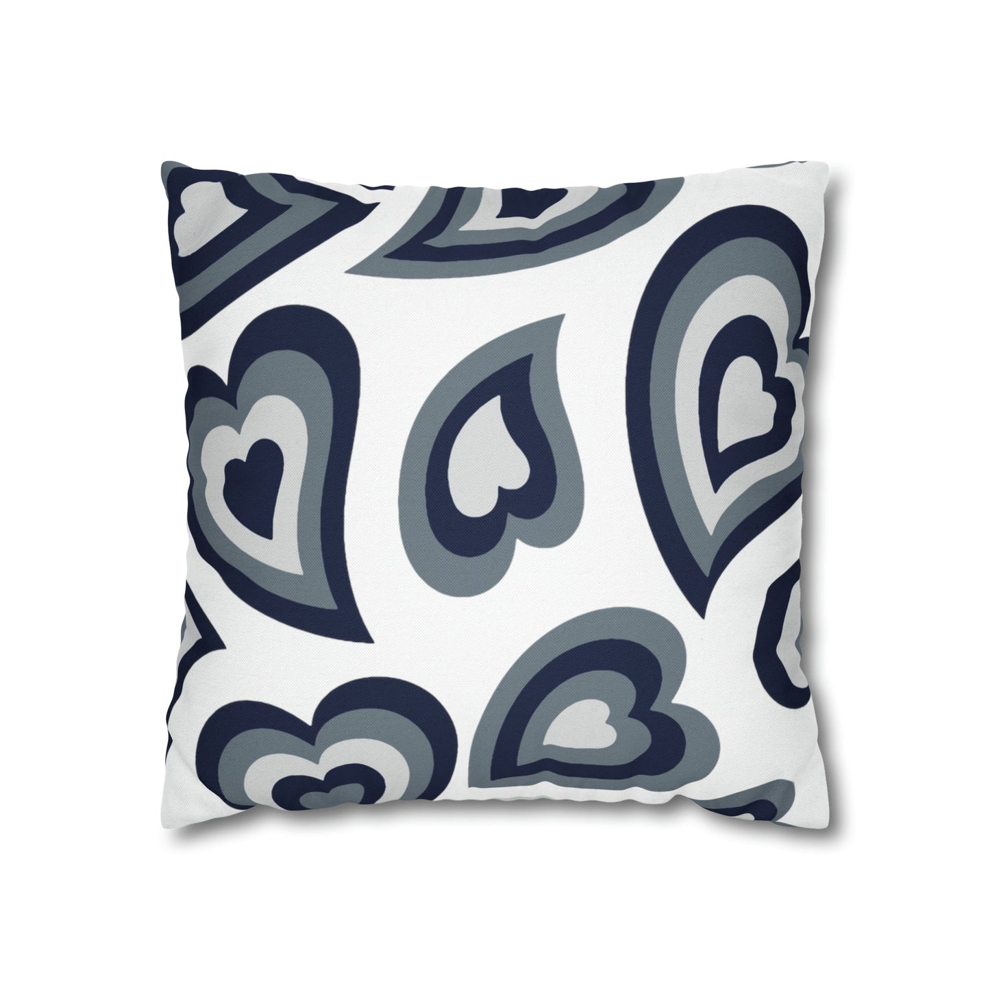 Retro Heart Pillow - Navy and Grey, Heart Pillow, Hearts, Valentine's Day, UConn Huskies, Playroom Decor, Bed Party Pillow, Dorm Pillow
