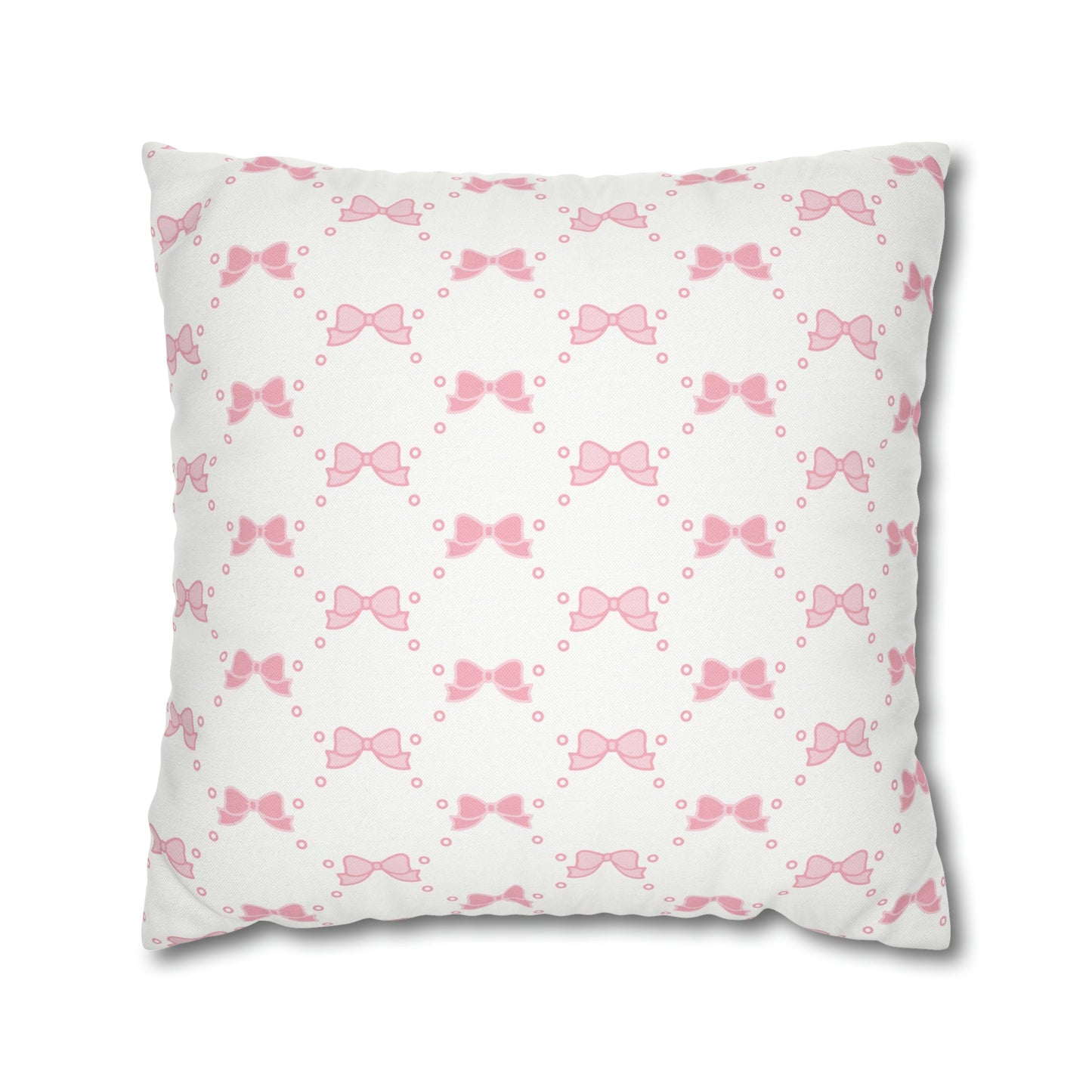 Pretty Little Bow Pillow Cover - Dorm Pillow,Bow Pillow,Bed Party Gift, Acceptance Gift, Camp Gift, Nursery pillow, Bow Aesthetic, Pink Bow