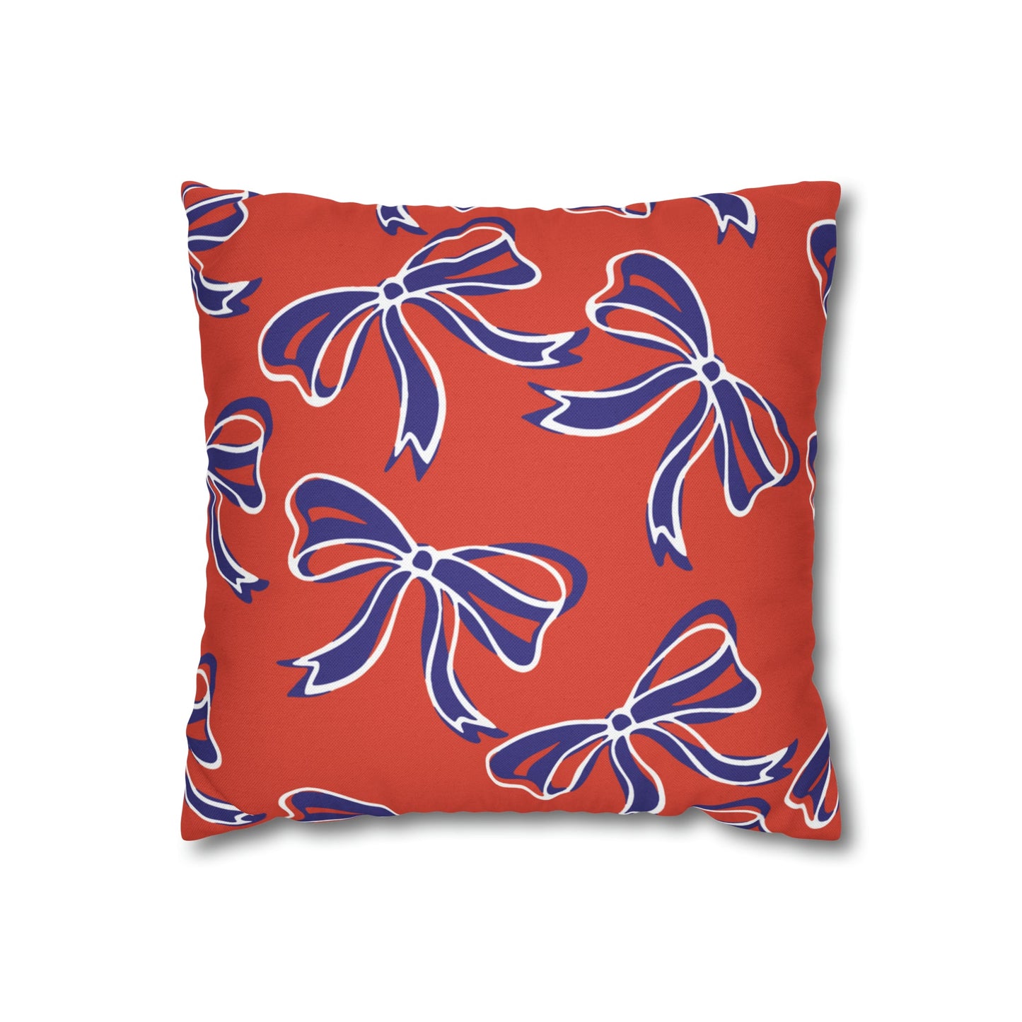 Trendy Bow College Pillow Cover - Dorm Pillow, Graduation Gift, Bed Party Gift, Acceptance Gift, College Gift, Clemson, Orange & Purple