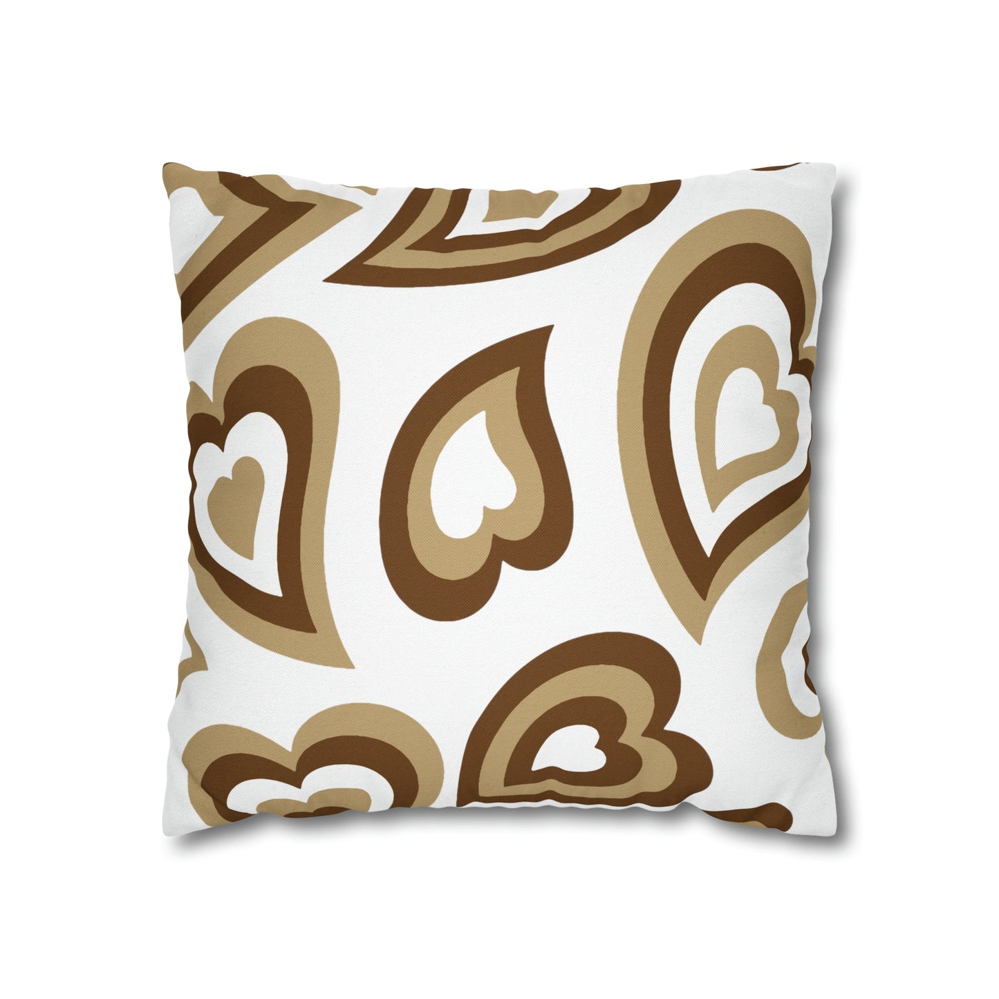 Retro Heart Pillow - Brown and Tan, Heart Pillow, Hearts, Lehigh ,Bed Party Pillow, Sleepaway Camp Pillow, Camp, Grad Gift, Bed Party Gift