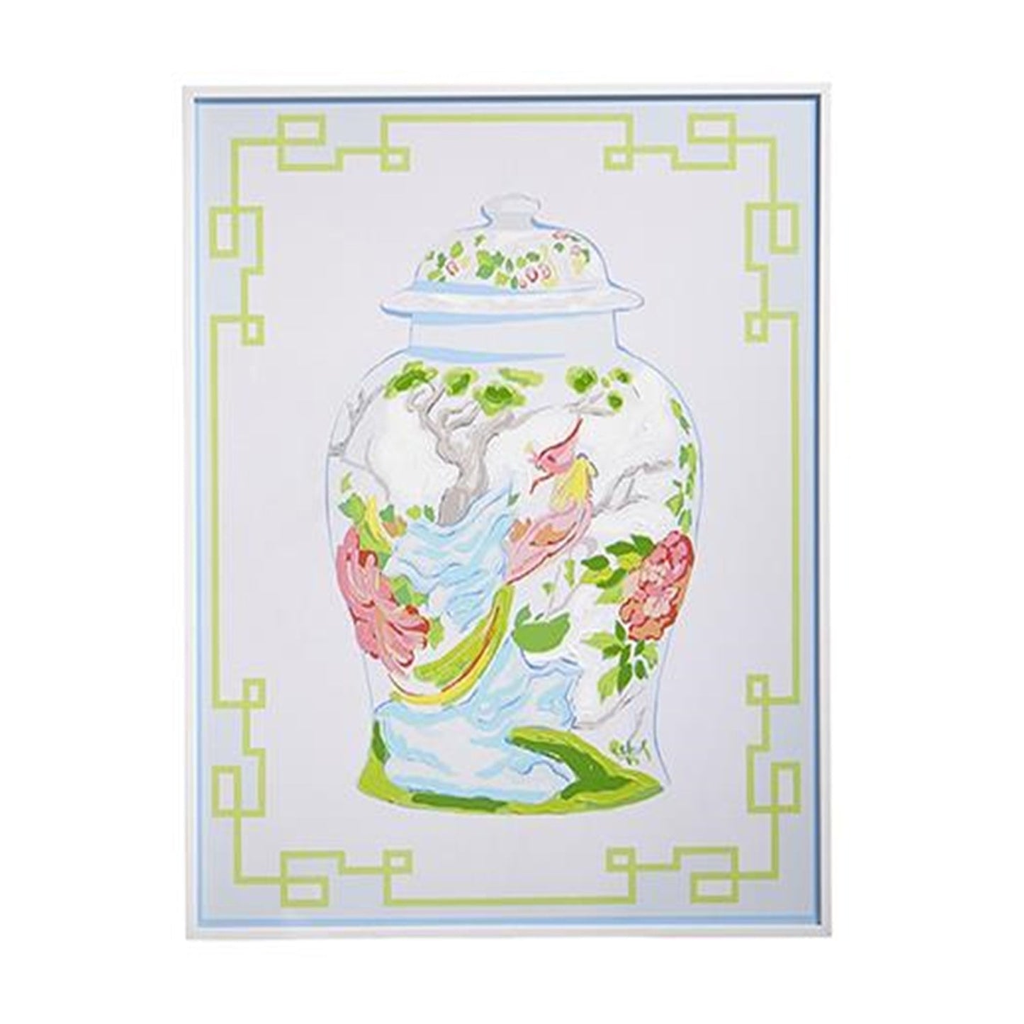 Rose Medallion White Framed Wall Art 23.23" X 19.50"