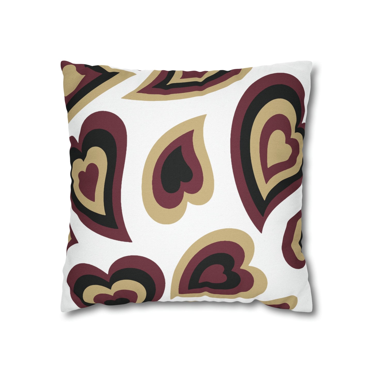 Retro Heart Pillow - garnet & gold, Heart Pillow, Hearts, Valentine's Day, FSU, Elon, Boston College, Bed Party Pillow, Camp, dorm decor,
