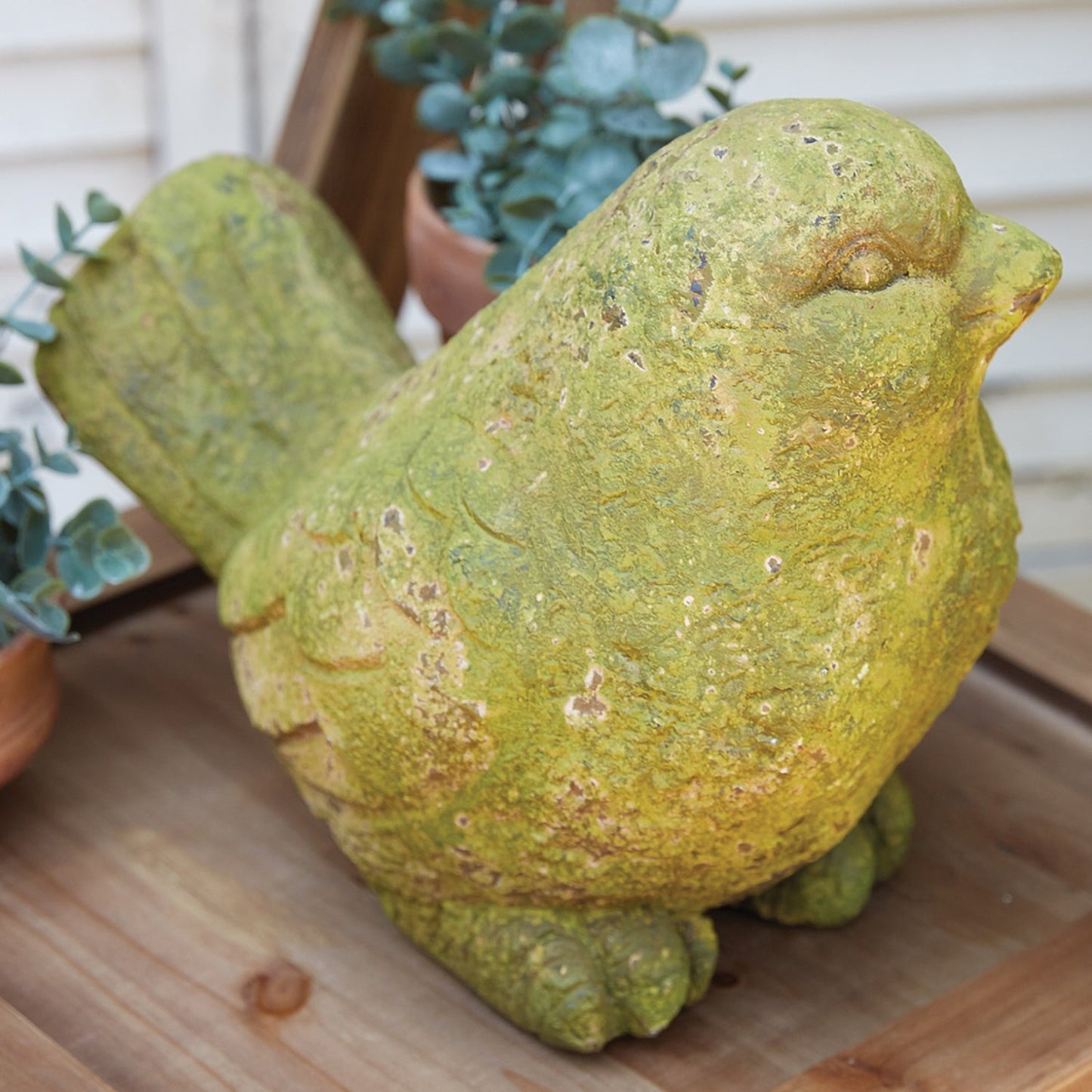 Mossy Sparrow Garden Sculpture