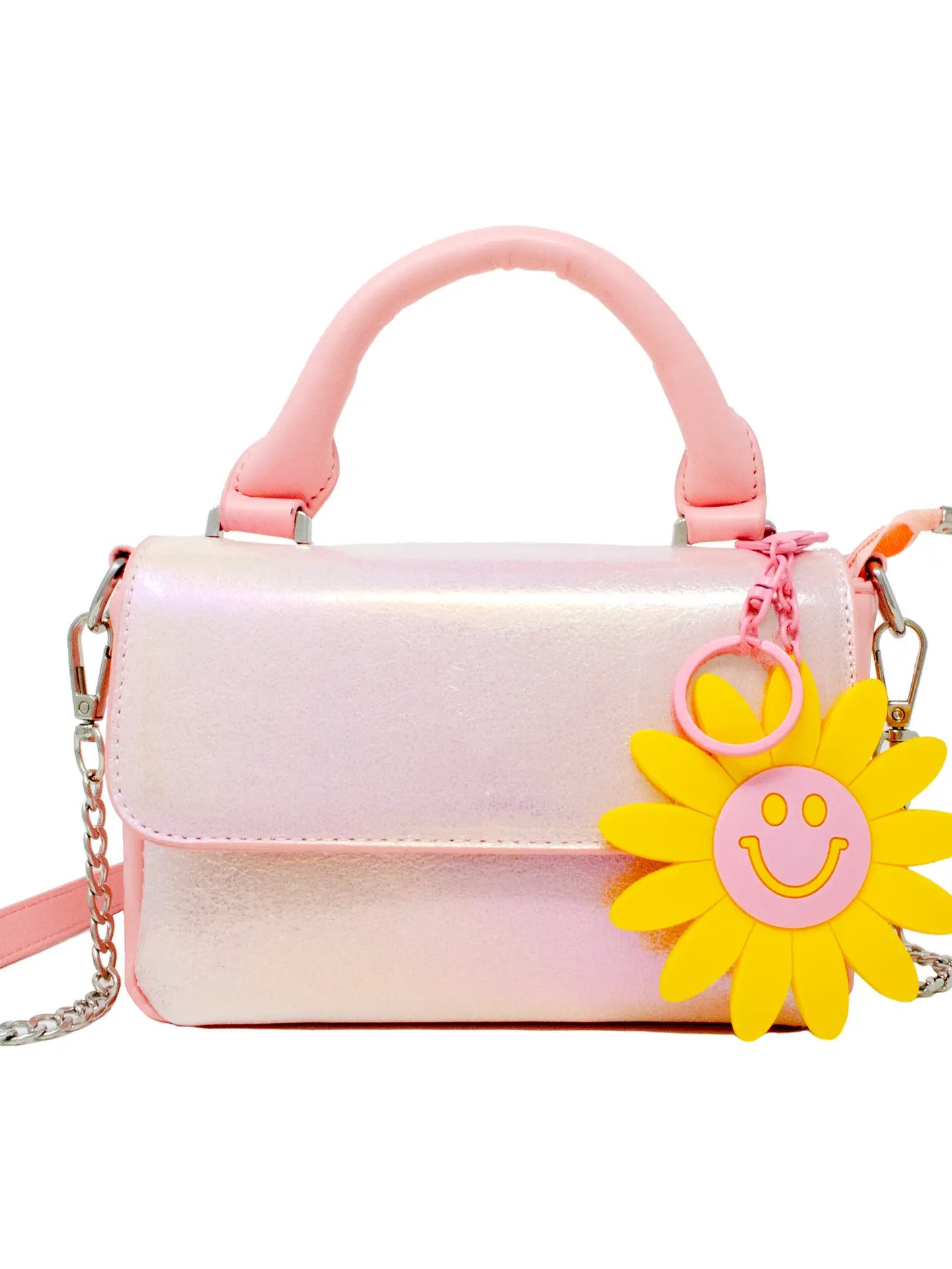 Shiny Baguette Smile Handbag