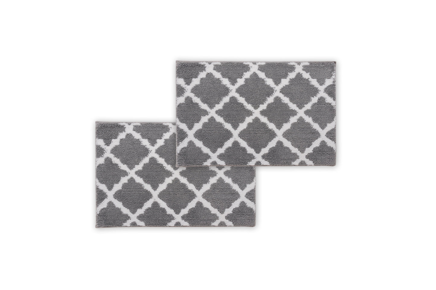 Silver Trellis Micro Shag Bath Rugs
