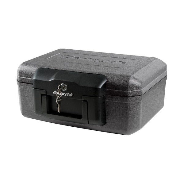 0.18 cu. ft. Fireproof Safe Box with Key Lock and Carrying Handle