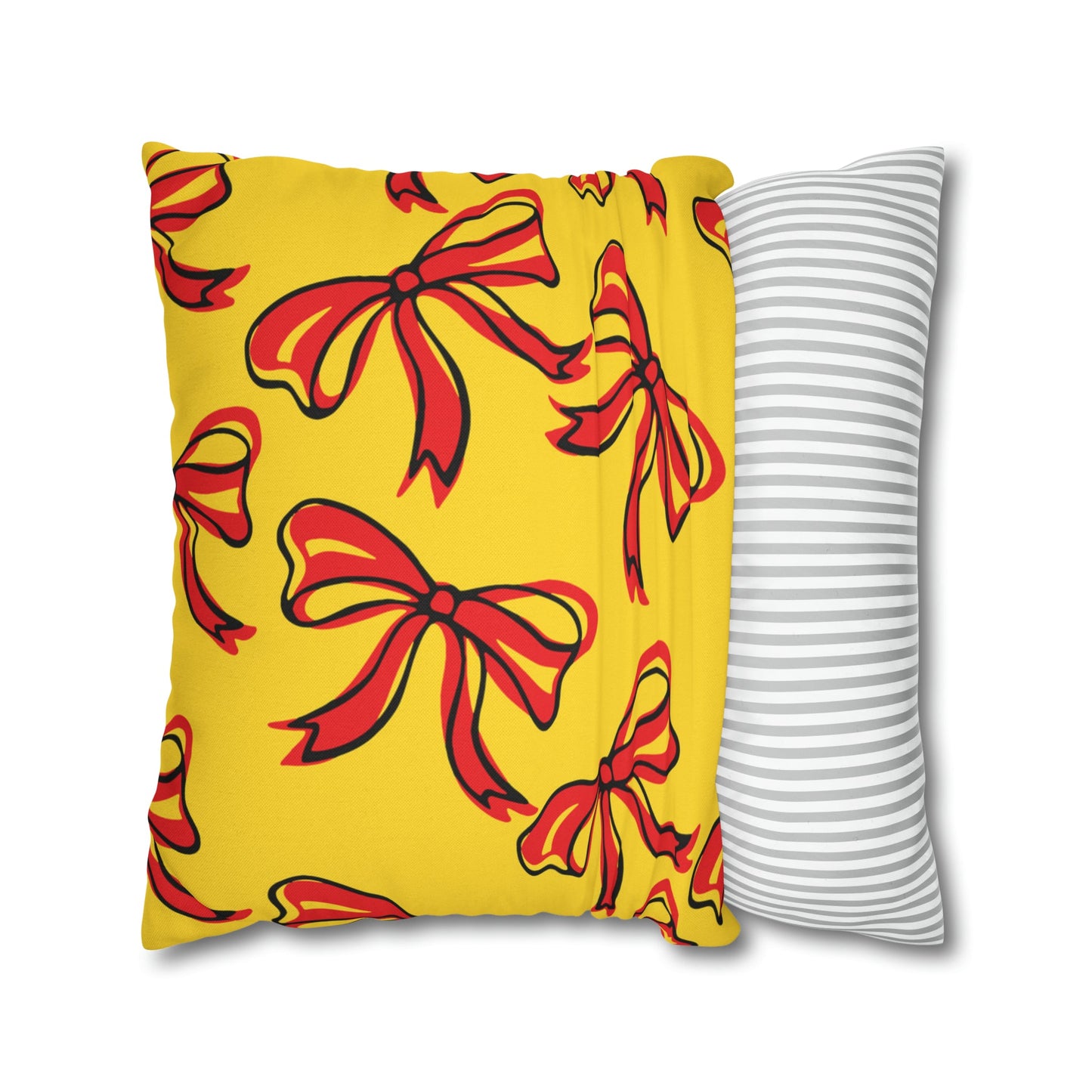 Trendy Bow College Pillow Cover - Dorm Pillow, Graduation Gift, Bed Party Gift, Acceptance Gift, College Gift, Maryland, Terps, Terrapins