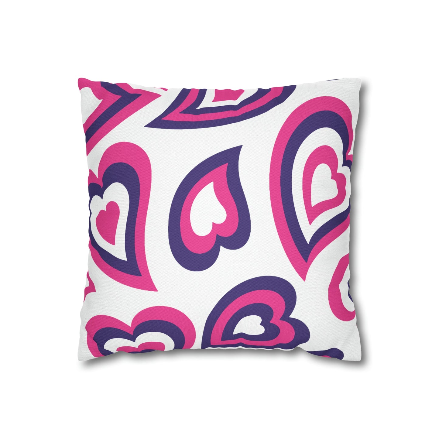 Retro Heart Pillow - Pink & Purple, Heart Pillow, Hearts, Valentine's Day, Sleepaway Camp Pillow, Camp Matoaka, Camp Pillow, Playroom Pillow