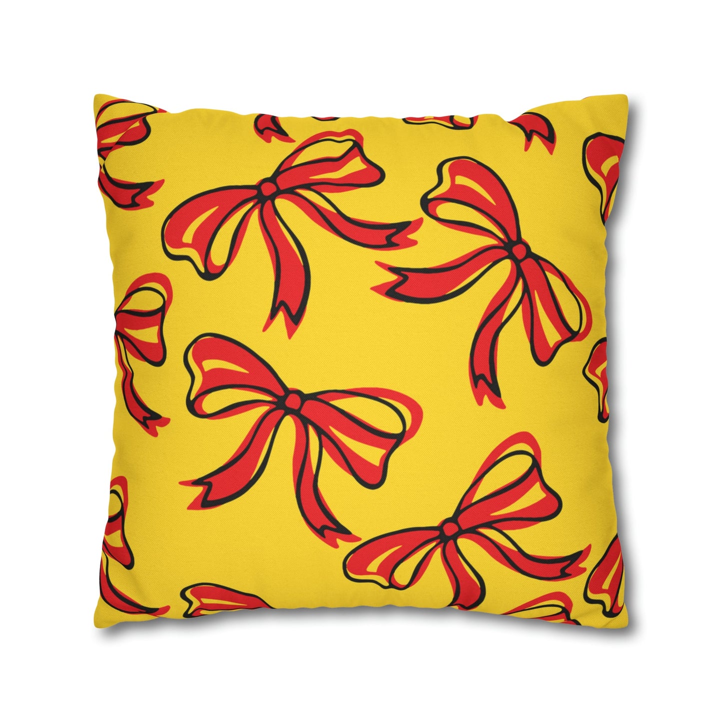 Trendy Bow College Pillow Cover - Dorm Pillow, Graduation Gift, Bed Party Gift, Acceptance Gift, College Gift, Maryland, Terps, Terrapins