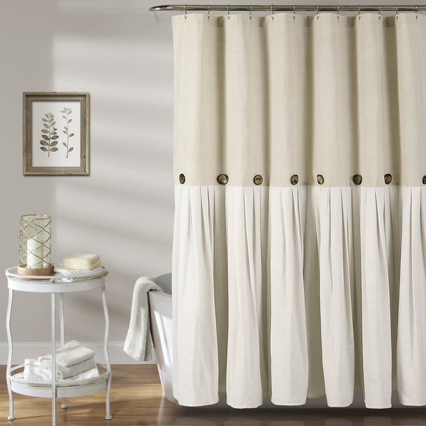 Color Block Shower Curtain in Beige 72x72 Inches