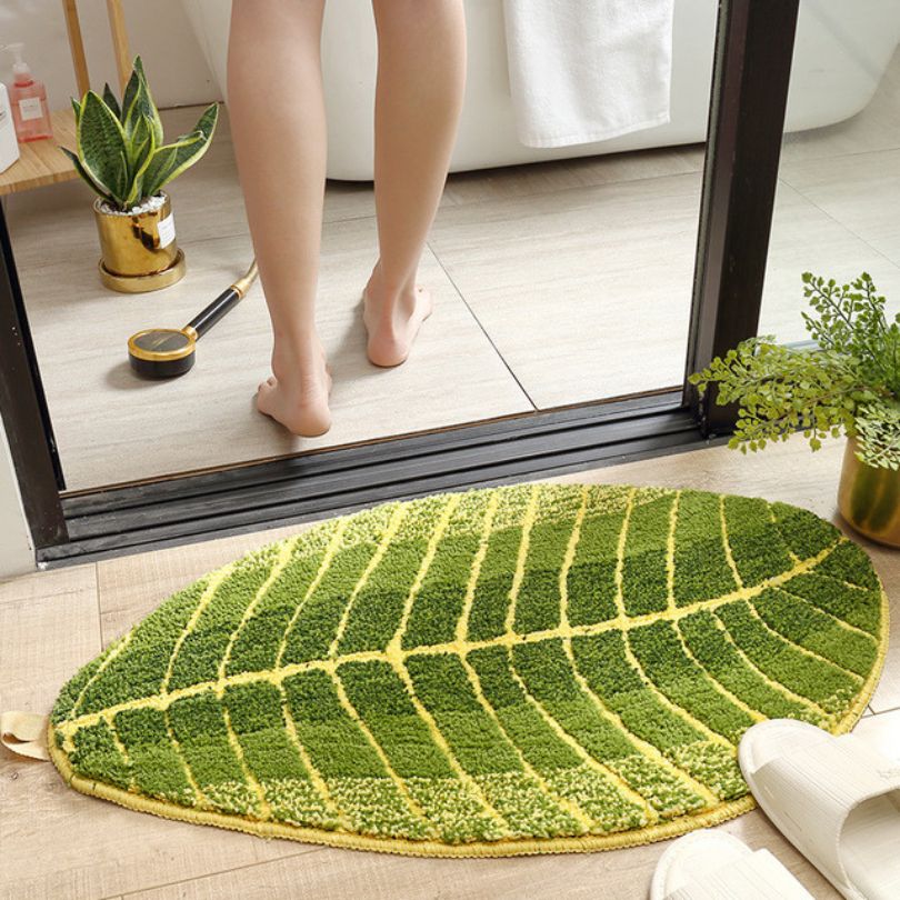 Bohemian Soft Green Bathroom Non-slip Mat