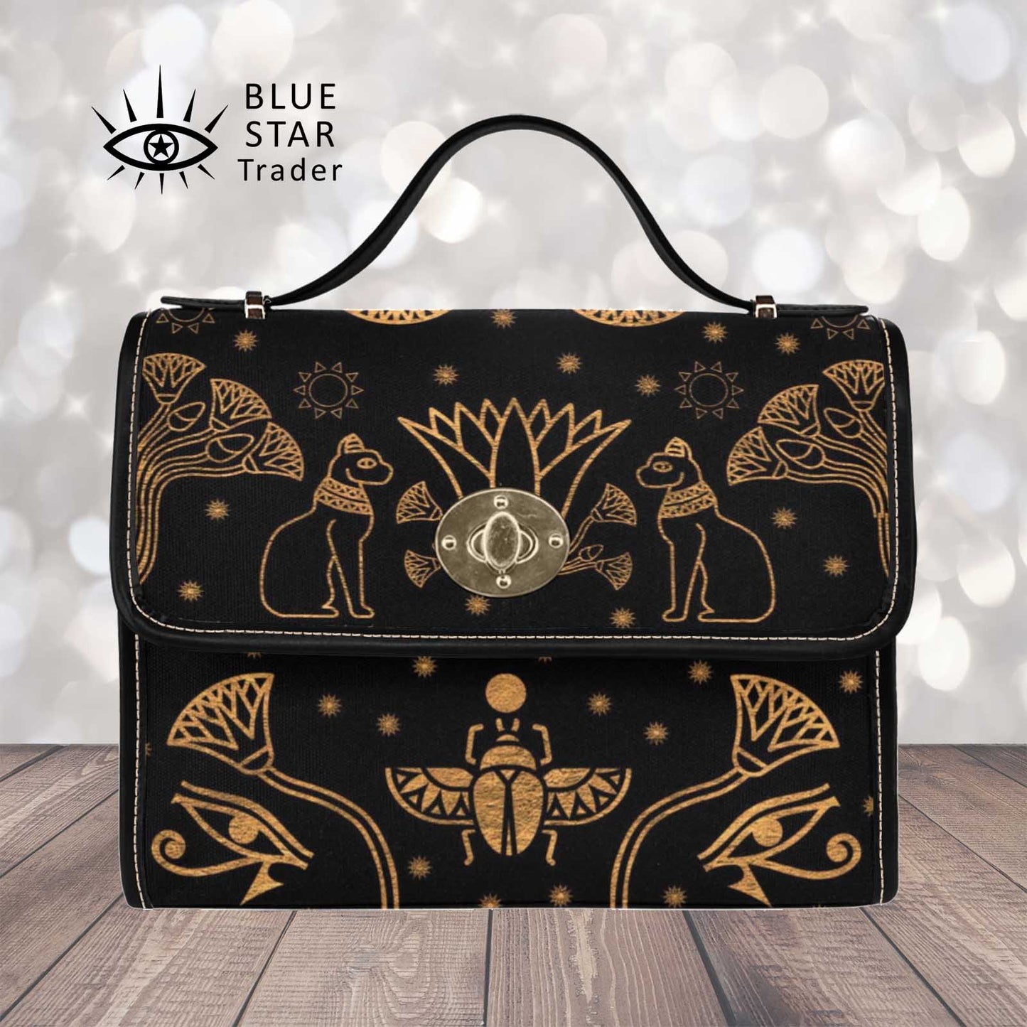 Egyptian scarab beetle cross body purse