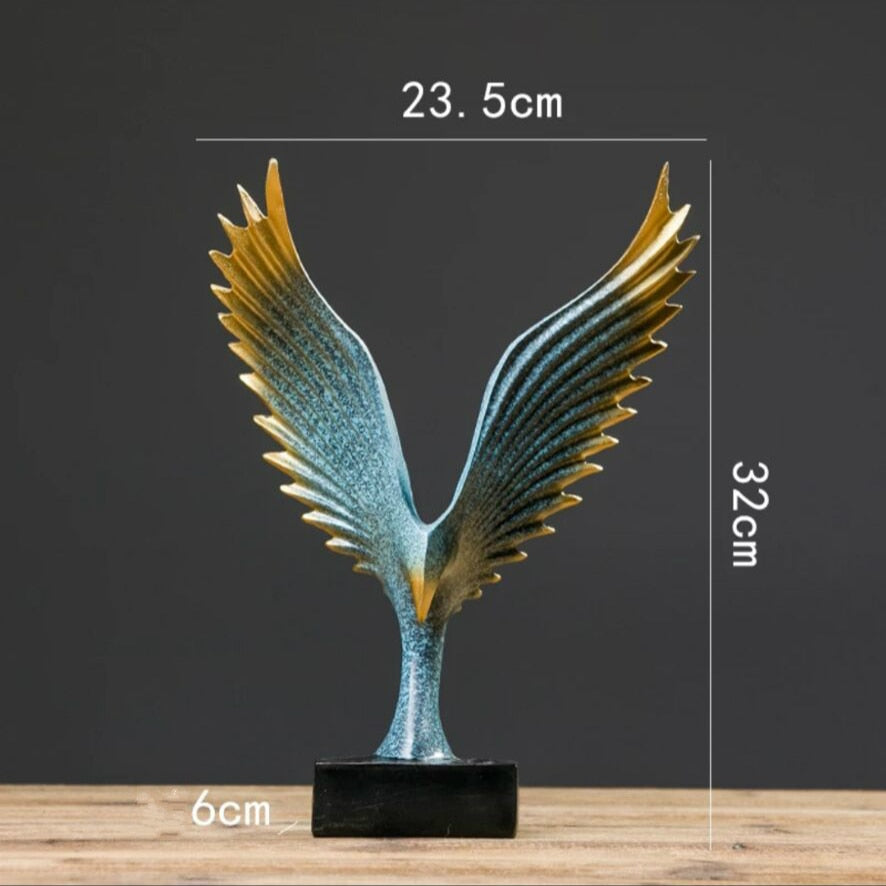 Nordic Modern Resin Eagle Sculpture: Elegant Family Ornament for Home and Office