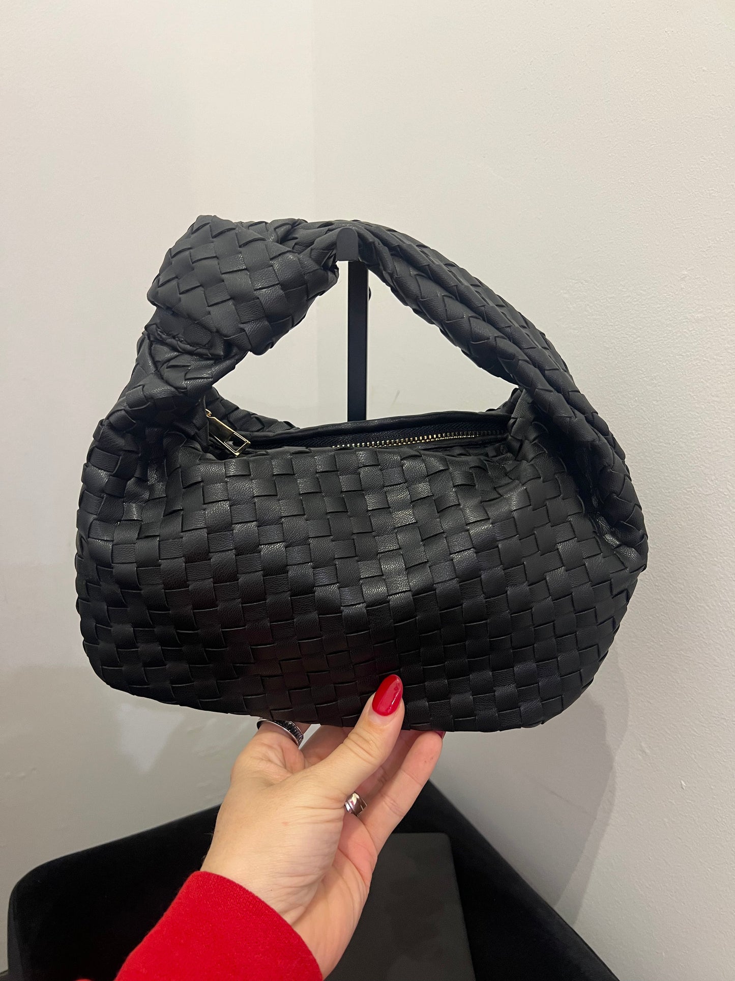 Faux Woven Handbag