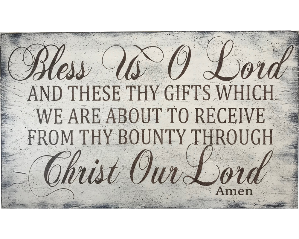 Bless Us O Lord Kitchen Sign Dining Room Decor