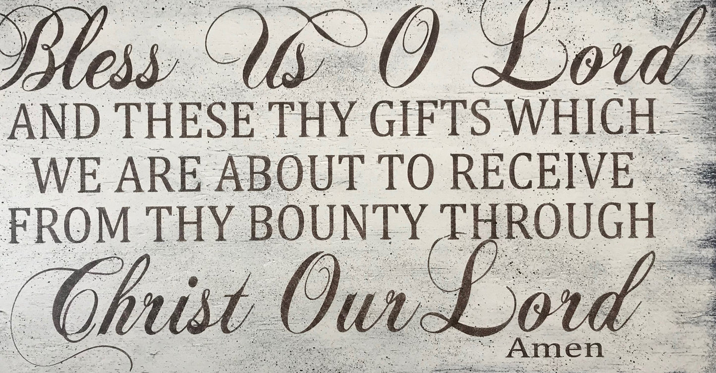 Bless Us O Lord Kitchen Sign Dining Room Decor