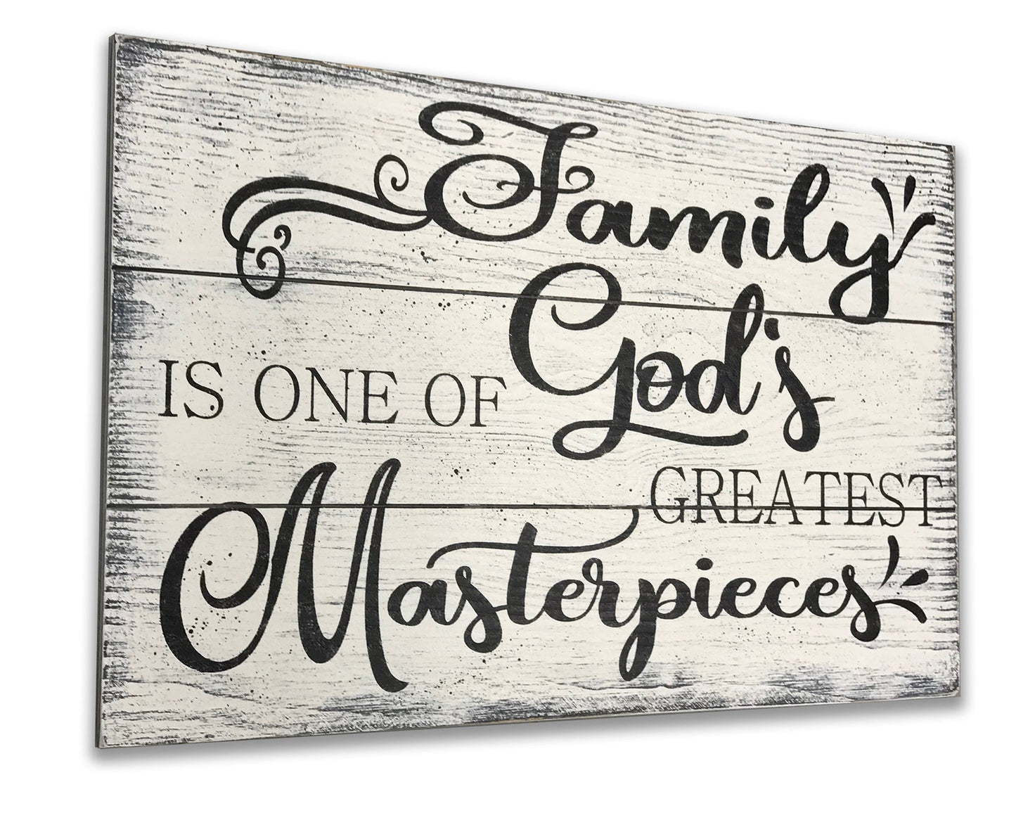 family is one of God's greatest masterpieces wood wall decor