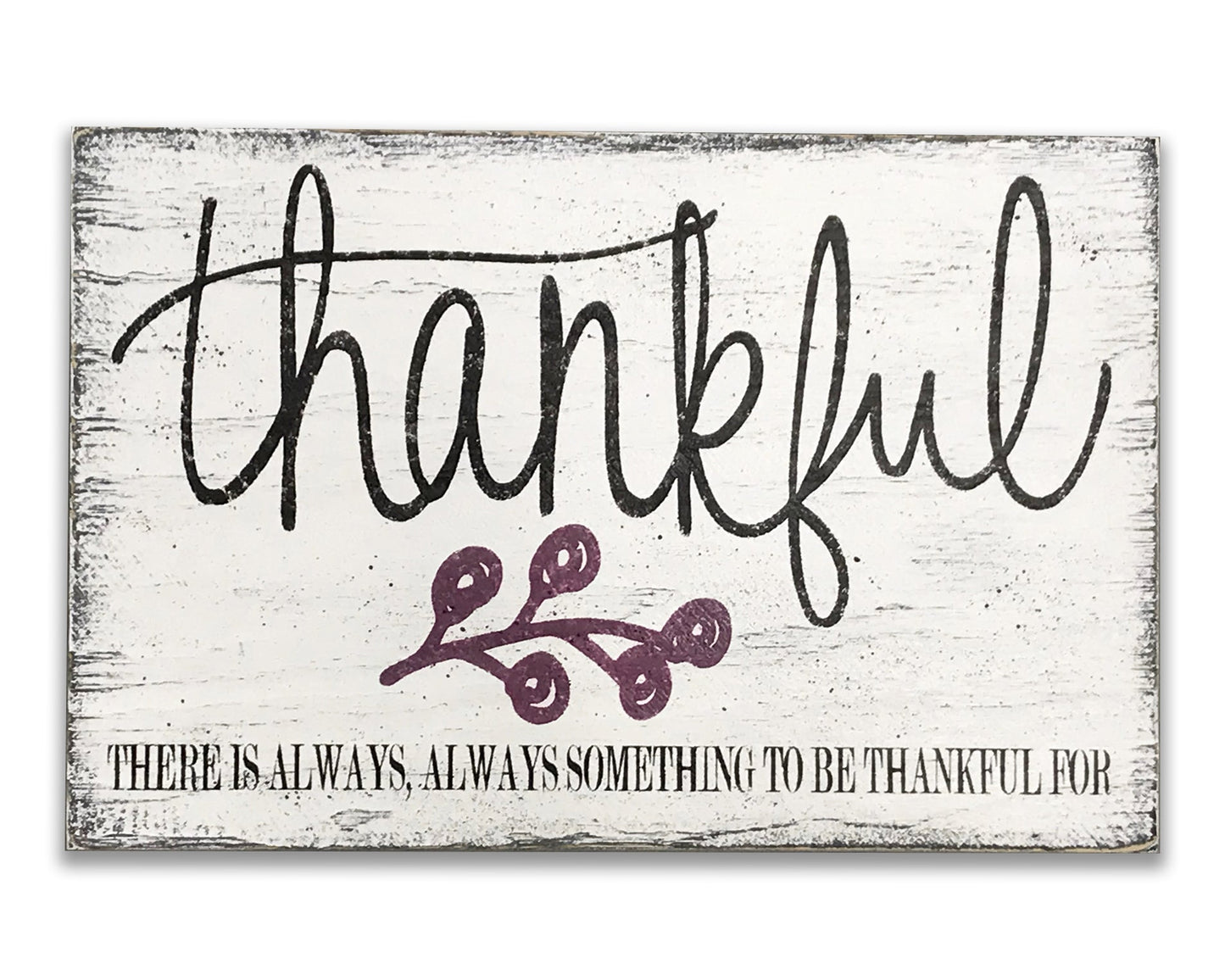 thankful wooden wall sign
