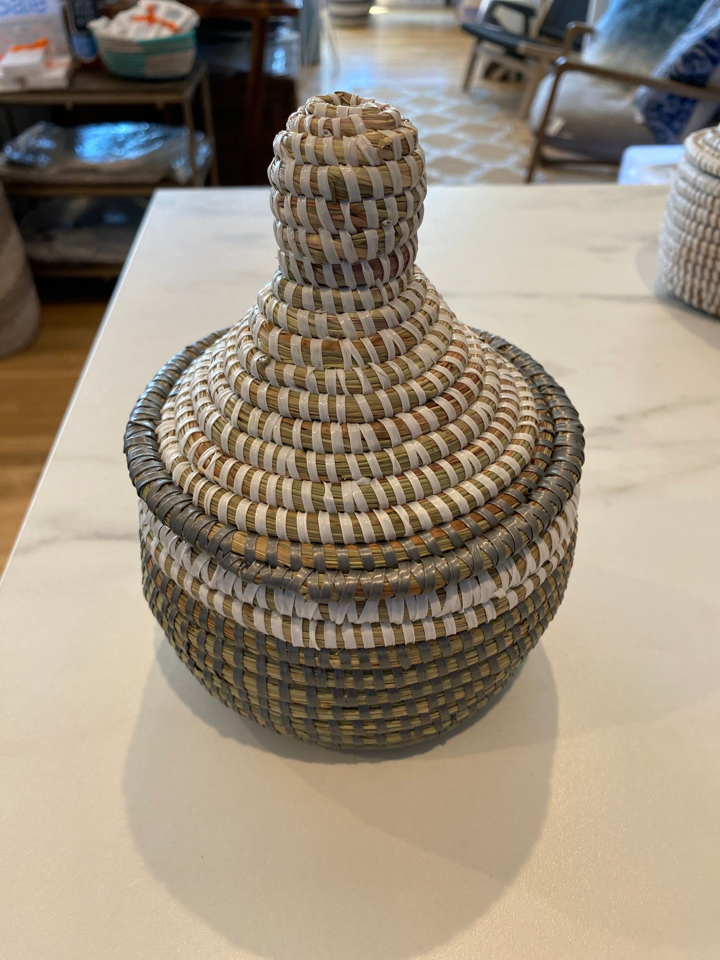 Mini Woven Canisters with Tops