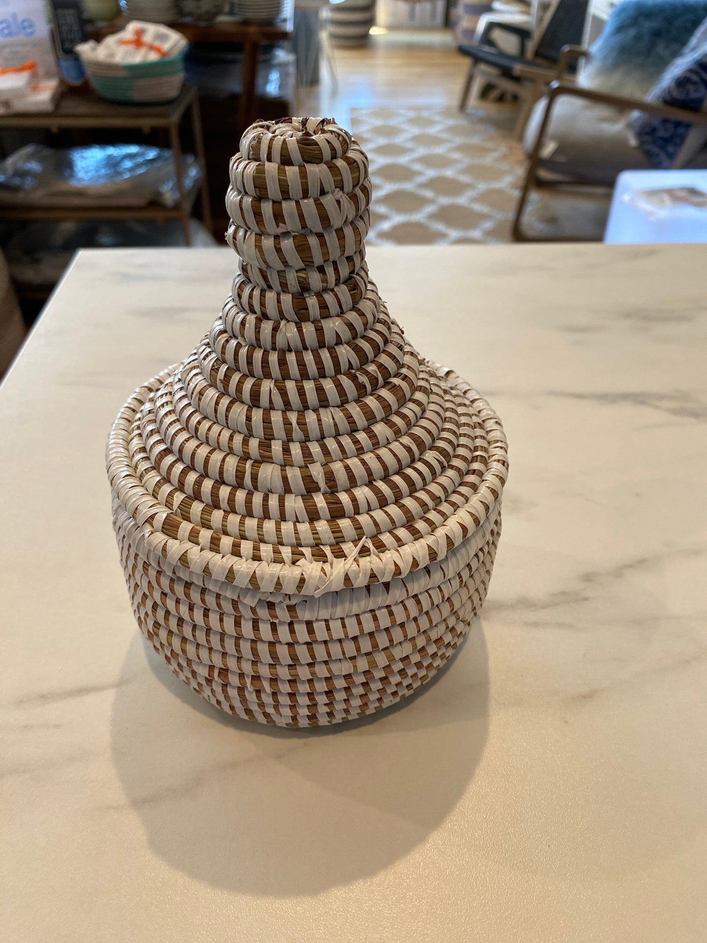 Mini Woven Canisters with Tops