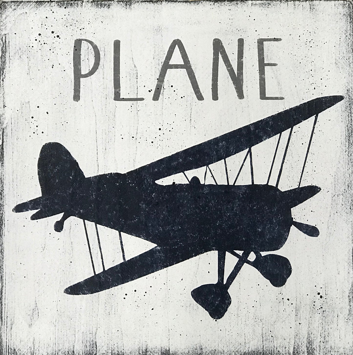 Plane Train Truck Wood Sign Set Boys Wall Decor