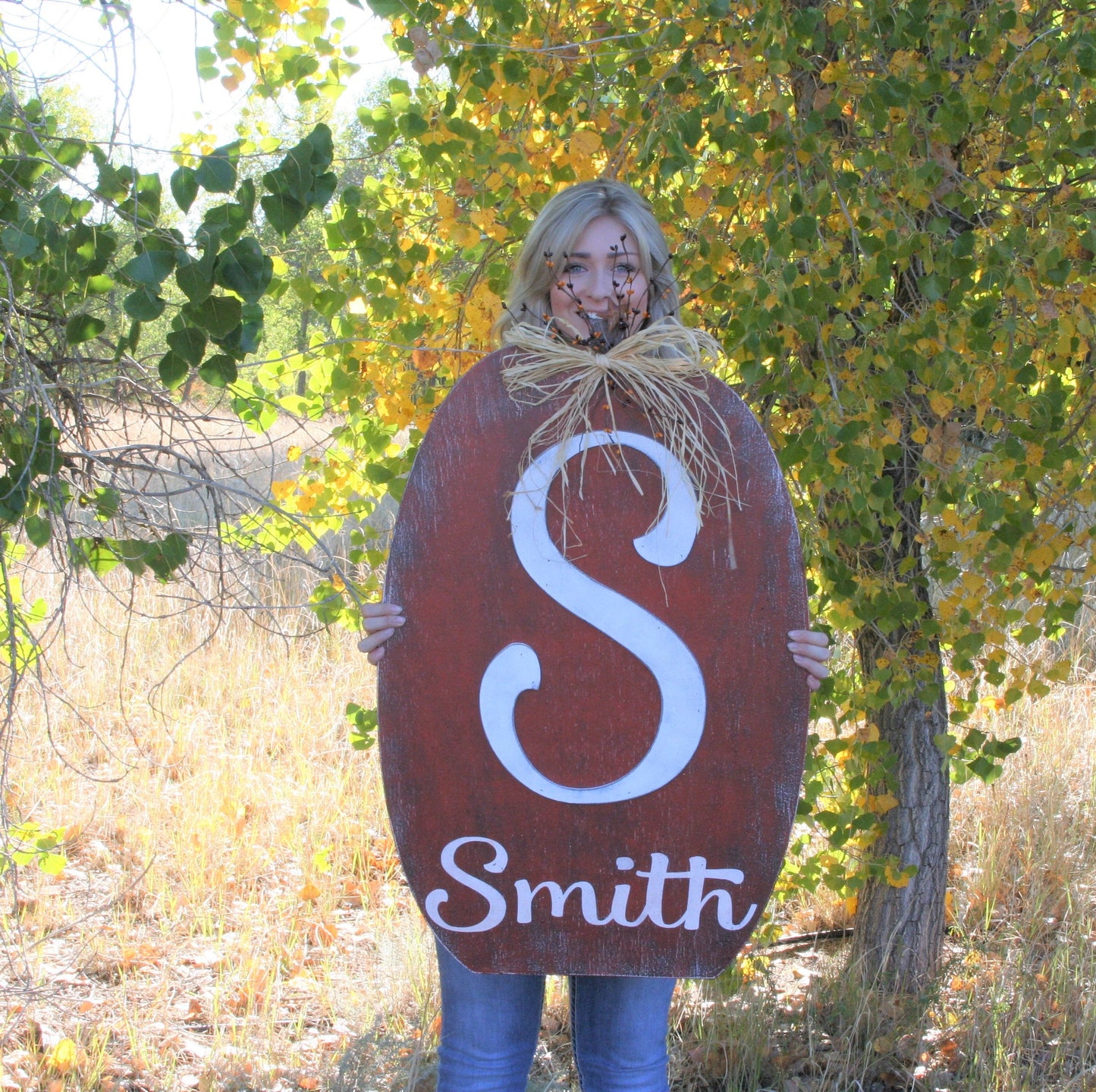 Personalized Pumpkin Wood Fall Autumn Decor