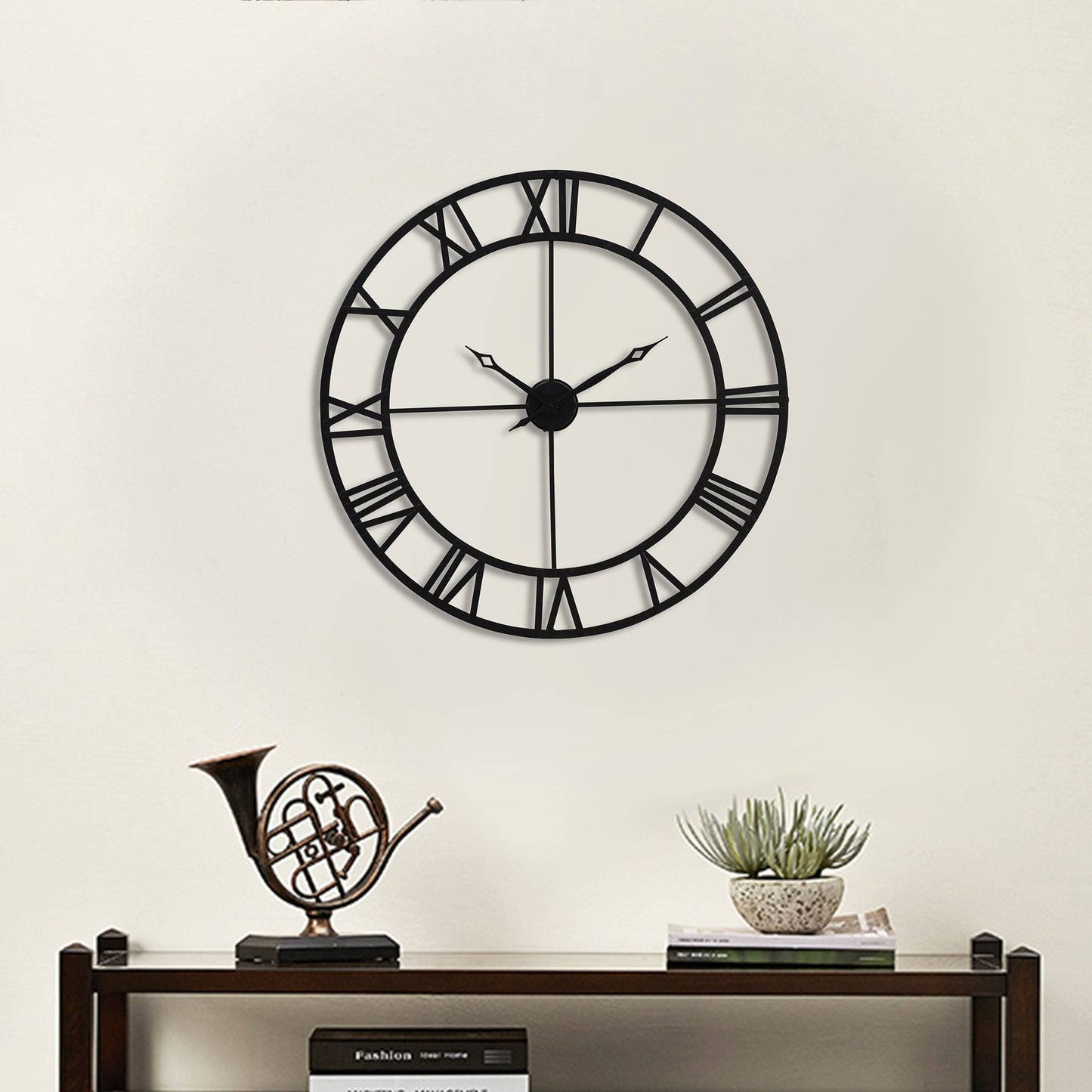 Sunjoy Black Clock Wall Decor