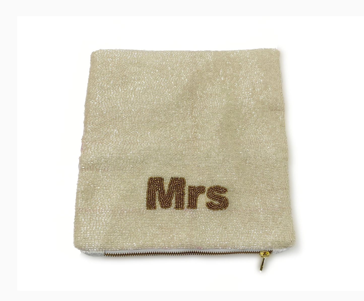 Mrs Ivory Beaded Velvet Bag