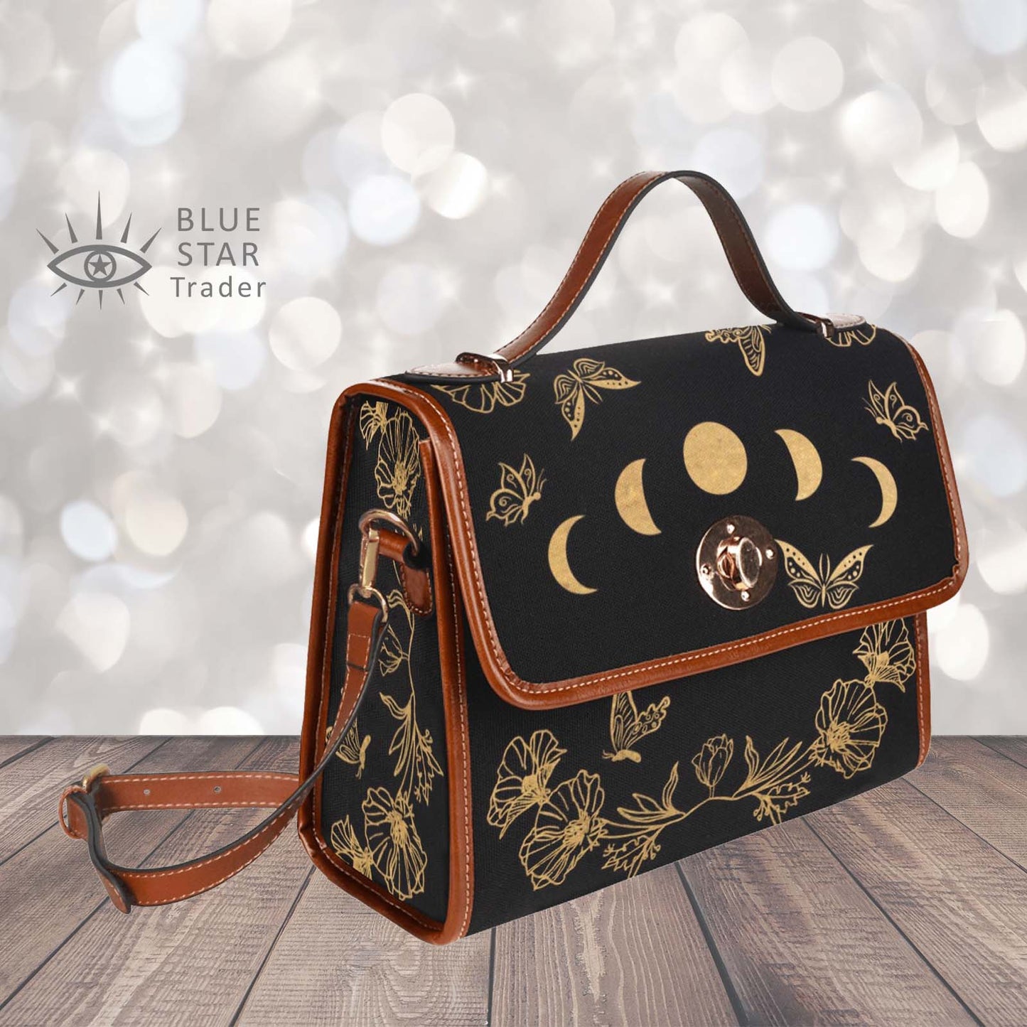Butterfly and Moon Phases Purse