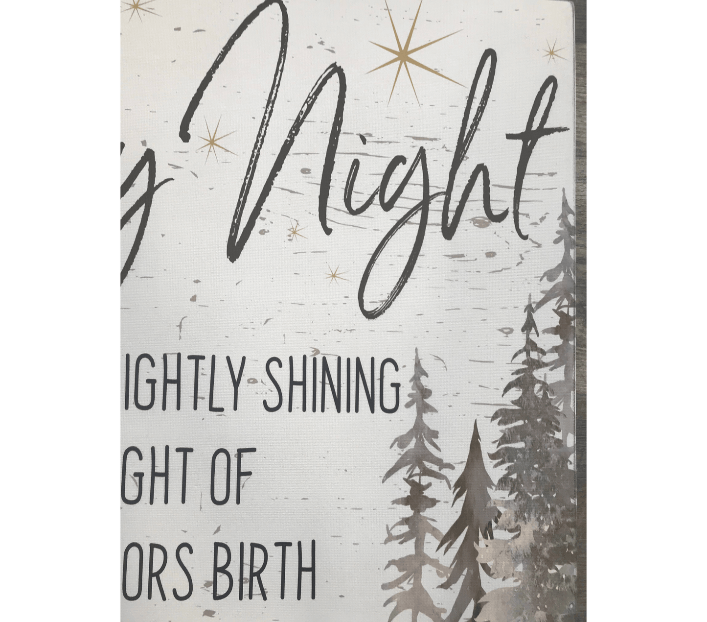 O Holy Night Solid Canvas Sign