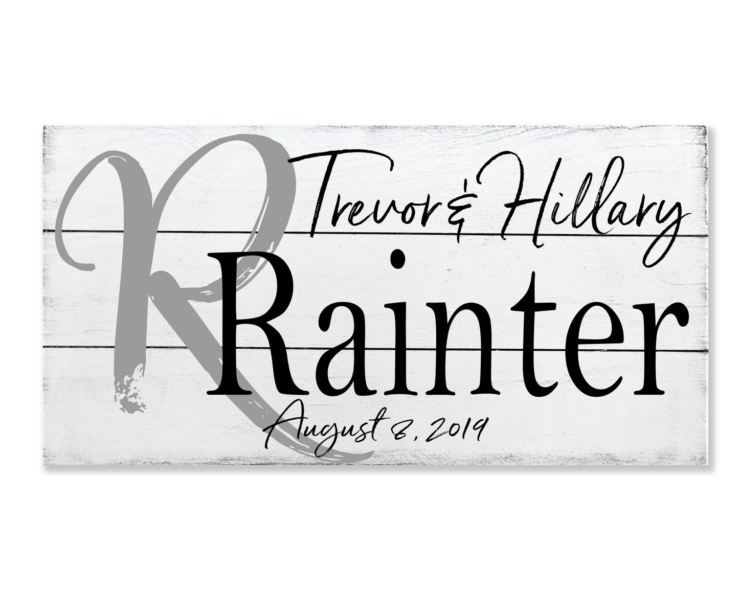 Personalized Name Sign with Initial Wall Decor