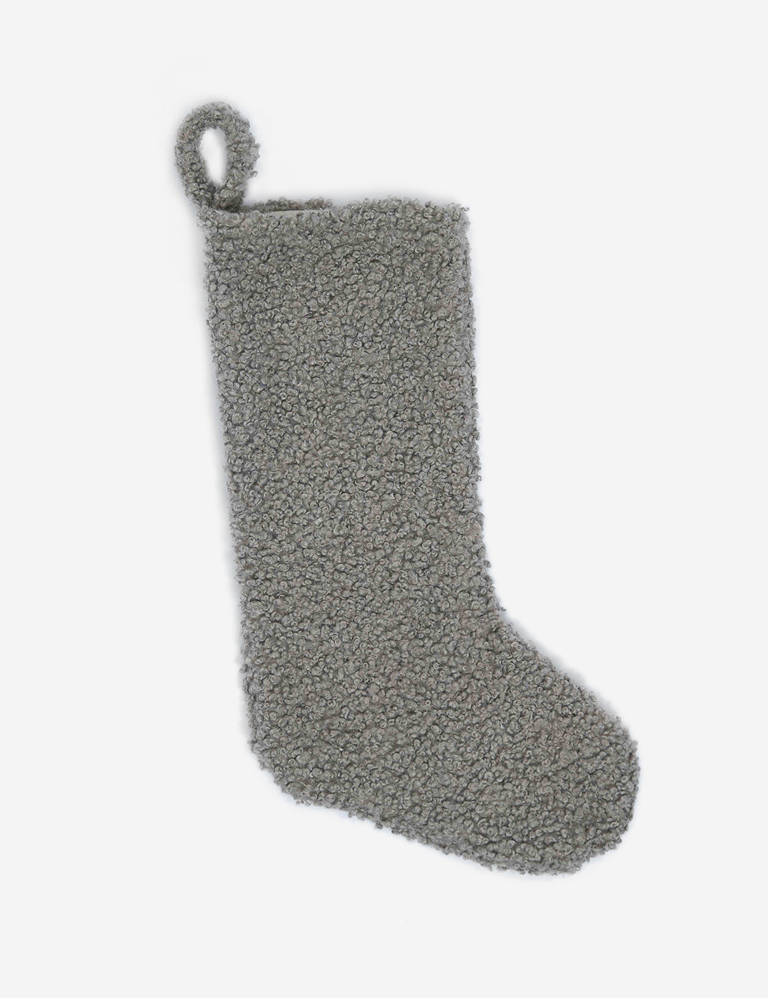 #color::pewter | Olya Pewter Gray Plush Stocking