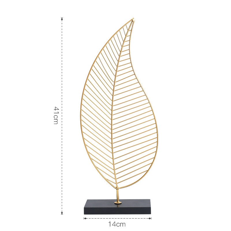 Nordic Creative Golden Ginkgo Leaf Ornaments - Modern Crafts for Living Room Decor and Home Decoration