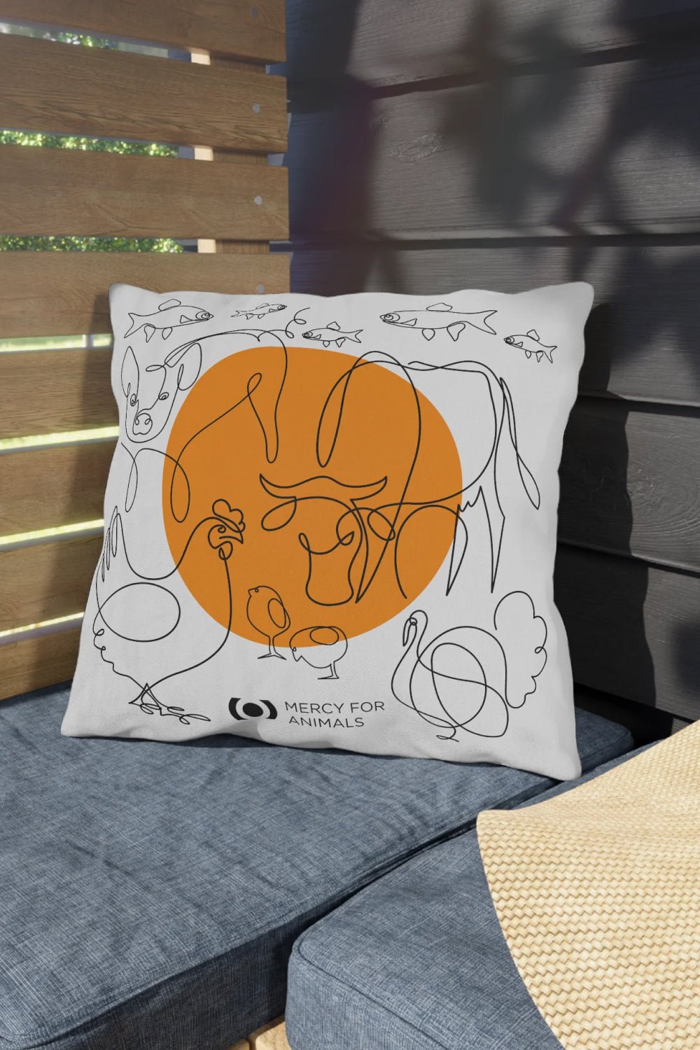 Scribble Critters Outdoor Pillow