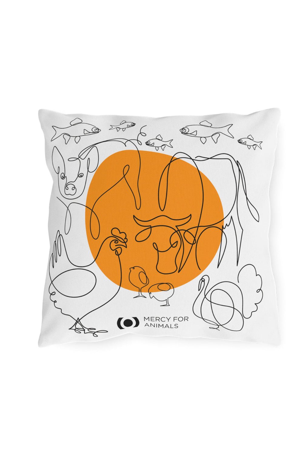 Scribble Critters Outdoor Pillow
