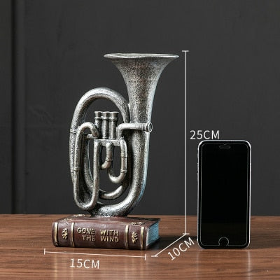 Rock Band Art Statue: Resin Character Model for Creative Home Decor and Craft Supplies